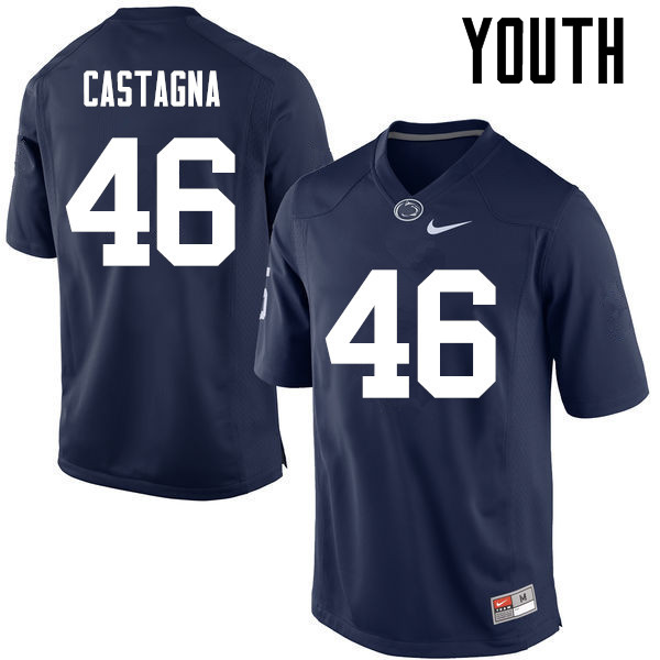 Youth Penn State Nittany Lions #46 Colin Castagna College Football Jerseys-Navy